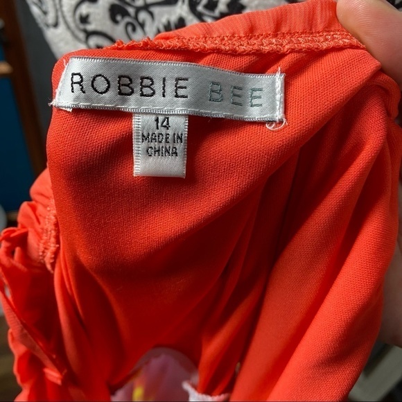 Stunningly vibrant Robbie Bee floral Colorblock abstract maxi dress adjustable - Picture 11 of 12